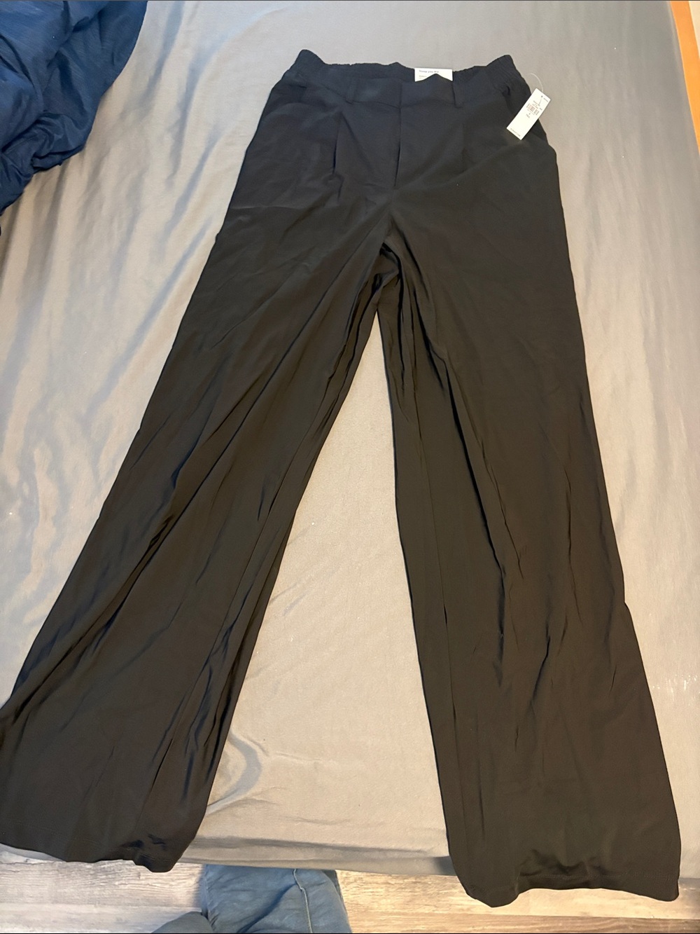 Old Navy Black Wide-Leg Pull-On Track Pants